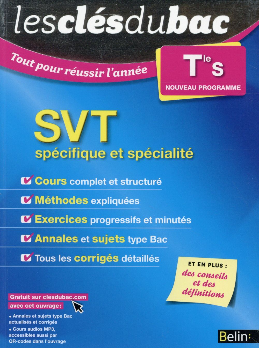 SVT enseignement spécifique et spécialité Tle S