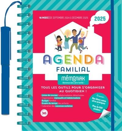 Agenda familial Mémoniak. Avec 1 stylo, Edition 2024-2025