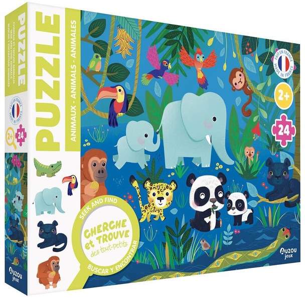 PUZZLE CHERCHE ET TROUVE DES TOUT-PETITS - LES ANIMAUX