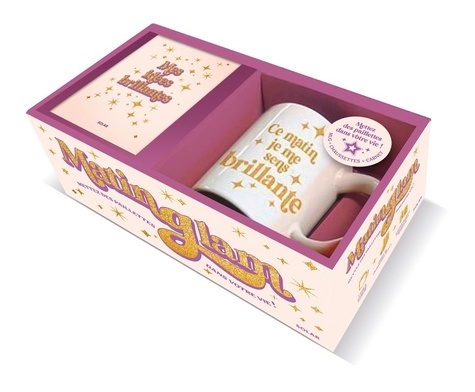 Matin glam - Mettez des paillettes dans votre vie ! Avec 1 mug, 1 paire de chaussettes et 1 carnet