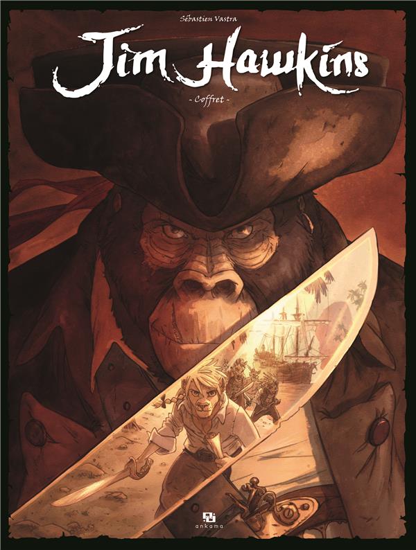 Jim Hawkins Tome 3 : A crocs et à sang. Coffret collector pouvant accueillir la série. Avec un fac-s