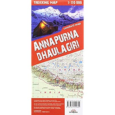 ANNAPURNA, DHAULAGIRI 1/110.000 (CARTE GRAND FORMAT LAMINEE, TREKKING TQ)