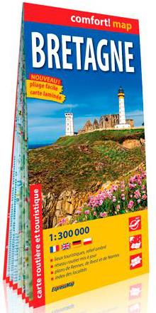 BRETAGNE 1/300.000 (CARTE GRAND FORMAT LAMINEE)