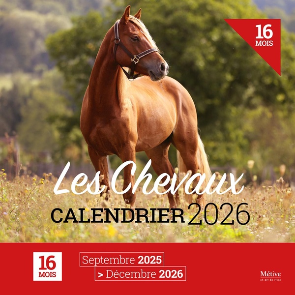 Calendrier des chevaux. Edition 2026