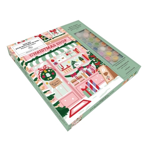 Mon kit Jolie boutique de Noël. Peinture au numéro. Coffret avec votre illustration à peindre, un de